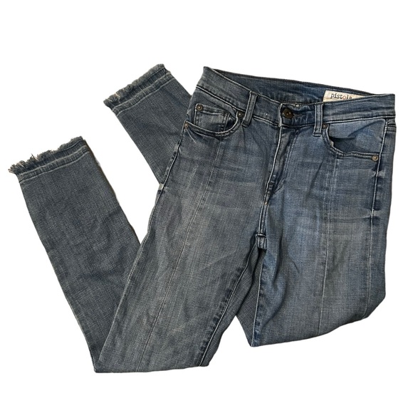 Pistola Split Ankle Raw Hem Front Seam Skinny Size 25 Jeans. Pre-loved. - Picture 6 of 6